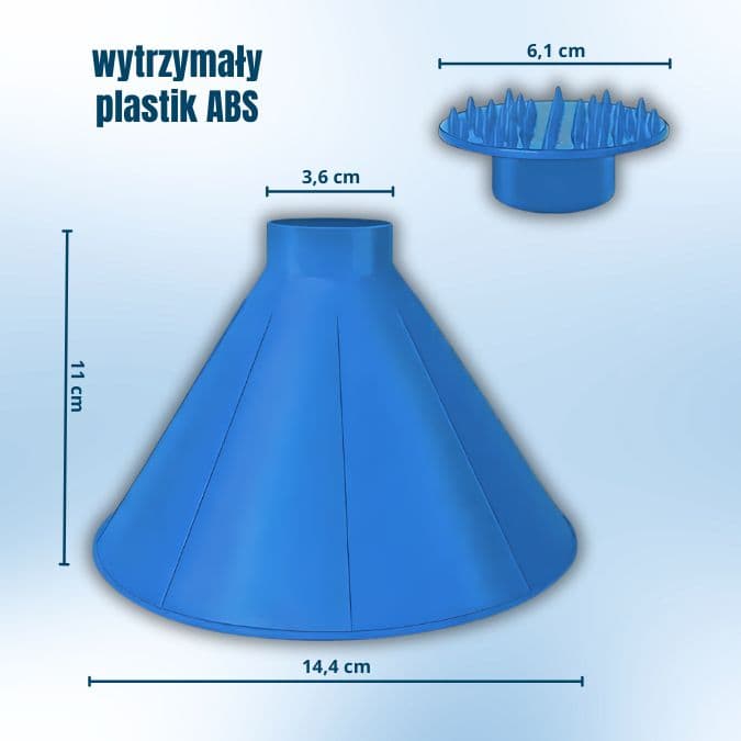 Innowacyjna skrobaczka do odszraniania szyb z lejkiem MAJWAS Premium