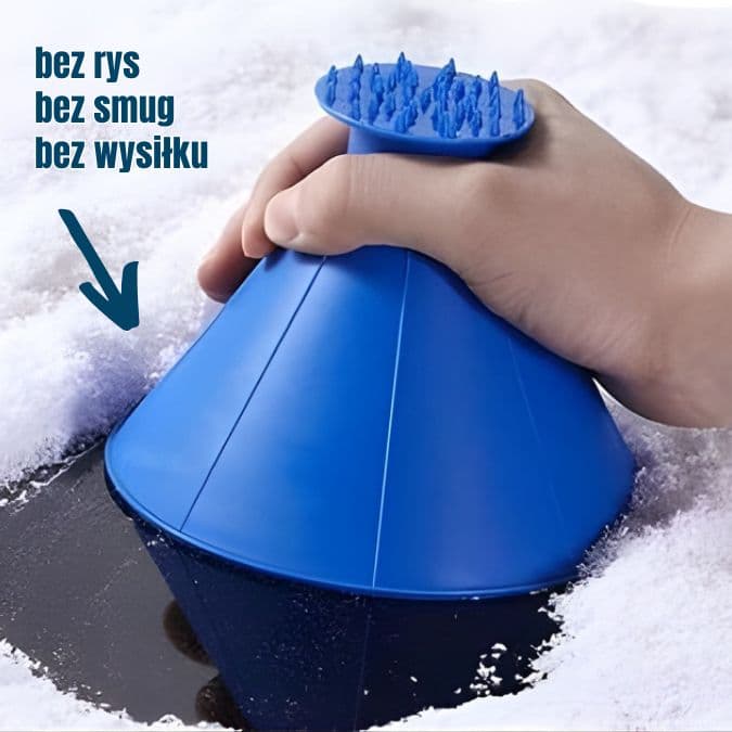 Innowacyjna skrobaczka do odszraniania szyb z lejkiem MAJWAS Premium