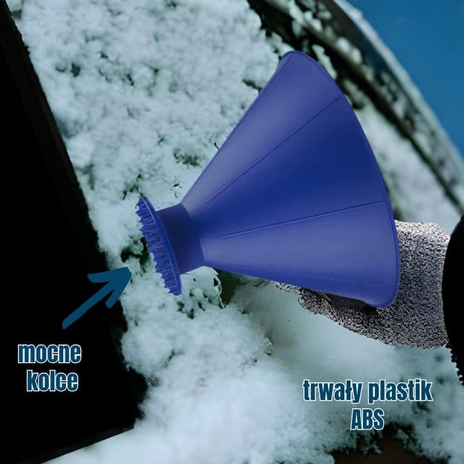 Innowacyjna skrobaczka do odszraniania szyb z lejkiem MAJWAS Premium