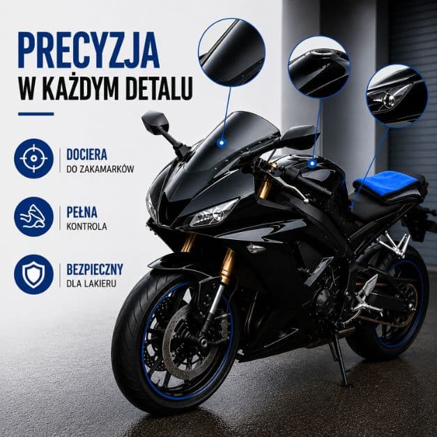 Ręcznik do motocykla z mikrofibry 40×40 cm, 800 g/m² – do bezsmugowego osuszania MAJWAS Premium