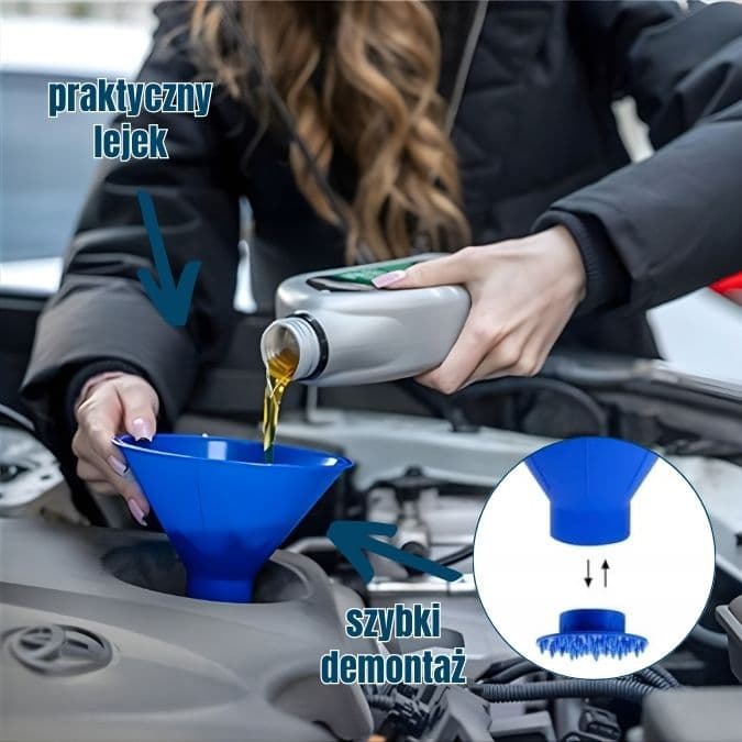 Innowacyjna skrobaczka do odszraniania szyb z lejkiem MAJWAS Premium