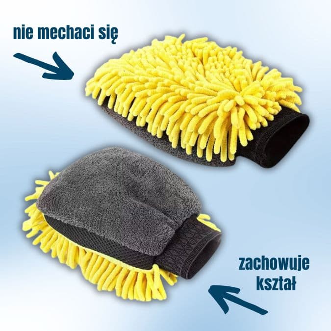 Superchłonna dwustronna rękawica z mikrofibry do mycia auta MAJWAS Premium